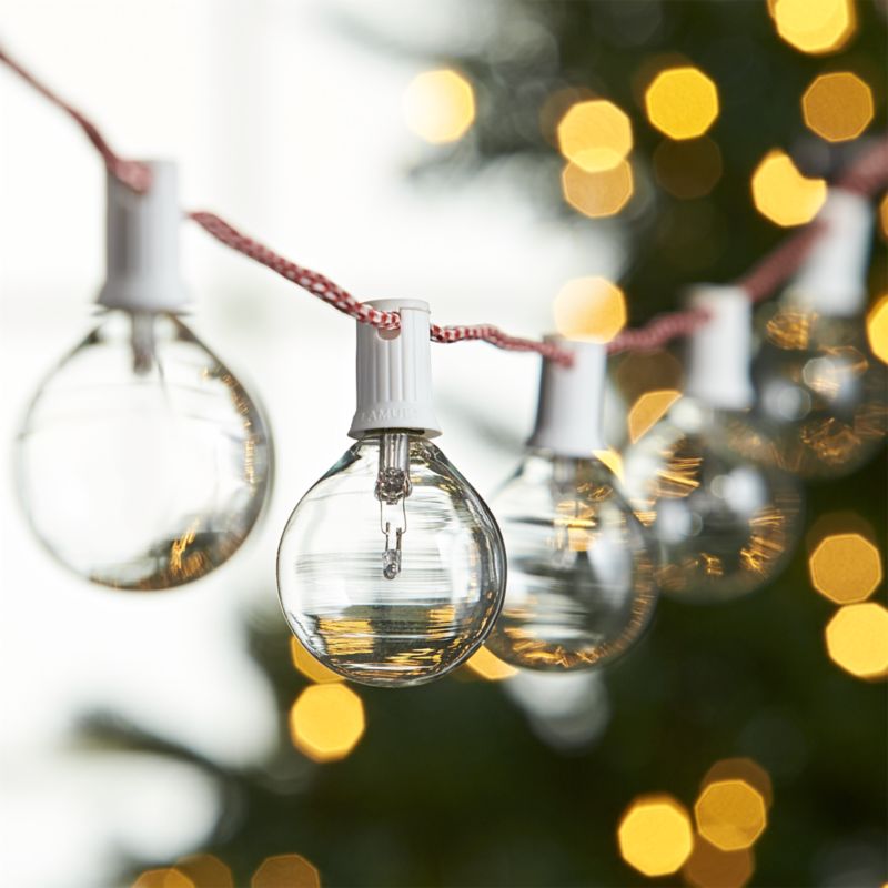 Candy Cane Clear Globe Lights Crate and Barrel